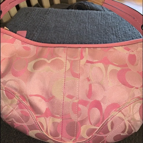 Coach Pink and Cream Women's Bag - Picture 4 of 7